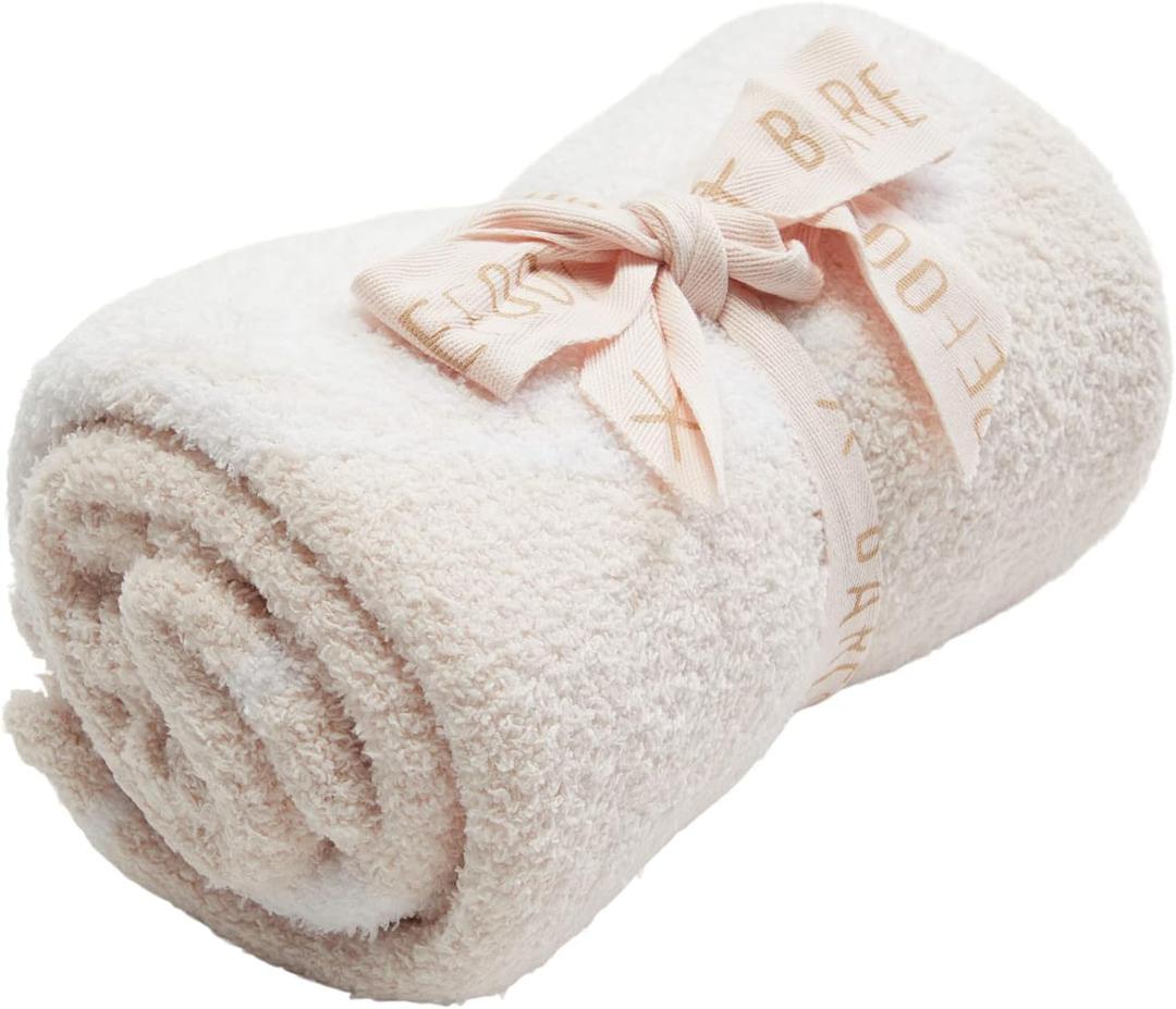 Barefoot Dreams CozyChic Scalloped Receiving Blanket (Infant) Pink/White Tutu One Size