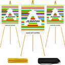 JEAWIWI 3PCS Golden Easel Stand for Wedding Sign Stand, 66 Inch Adjustable Metal Easels for Display, Portable Folding Easel for Wedding, Display Show, Arts, Poster with Portable Bags