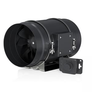 Toolazy Quiet 8" Inline Duct Fan 831 CFM Ventilation Exhaust Fan EC Motor and External 0-100% Variable Speed Controller for Heating Cooling Booster, Grow Tents, Hydroponics