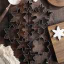 Snowflake Cookie Cutters Set of 10 pcs, Stainless Steel Snowflake Shaped Christmas Holiday Baking Molds for Fondant & DIY Crafts