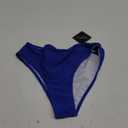 ZAFUL Women Strapless Textured Bandeau Bikini Swimwear Cheeky Solid Lace up Bathing L