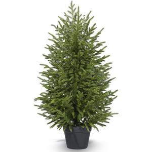 3ftArtificial Topiary Trees for Outdoor Front Porch Dcor, Real Touch Norfolk Pine Tree, UV Rated Fake Potted Plants for Outdoor Indoor Door Garden Farmhouse Home Decoration