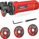 SHALL 3 Inch High-Speed Cut Off Tool, 3.5 Amp Metal Cutter Tool with 3Pcs Multifunctional Cut Off Wheels, 24000RPM Electricl Metal Cutting Tools for Steel, Inox