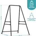 TOREVSIOR Hammock Chair Stand, Heavy Duty Swing Stand, Portable Hammock Chair Frame for Indoor or Outdoor