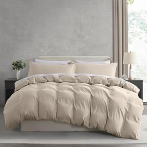 Nestl Linen Duvet Cover King Size - Soft Prewashed King Duvet Cover Set, 3 Piece, with Zipper Closure, 1 Duvet Cover 104x90 inches and 2 Pillow Shams - No Comforter