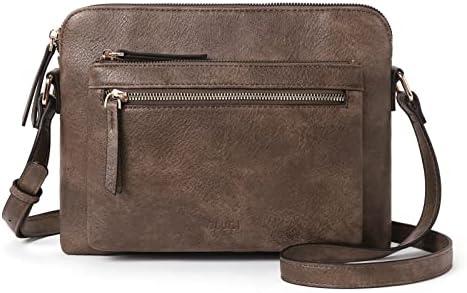 CLUCI Small Crossbody Purse for Women Compact Vegan Leather Purse with Multi Pockets Shoulder Handbags for Travel