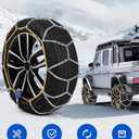 Auto Tightening Snow Chains Tire Chains For Cars Suv Pickup Trucks - Auto Tightening 1 Min Quick Fit AND Easy Installation, Reusable Universal Emergency Traction Snow Chains - Set of 2HKN150