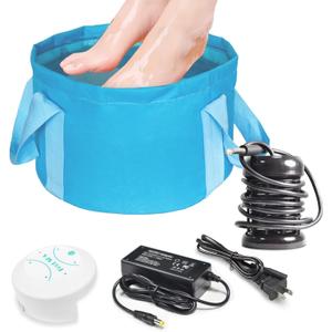 Ionic Detox Foot Bath SPA Machine, Ionic Cleanse Detox Foot Bath Spa Machine with Blue Bucket for Health Care Personal Home Travel