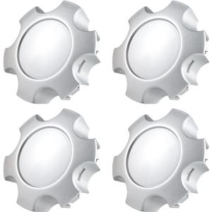 4 PCS Wheel Center Hub Caps Compatible with 6 Lugs Tundra 17" 5 Twin Spoke Silver Wheels 2003-2006, Sequoia 17" 5 Twin Spoke Silver Wheels 2003-2007 Replace#: 42603-AF030