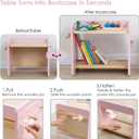 bpmfkid Montessori Weaning Table and Chair Set - Adjustable Design for Toddlers, Ideal for Mealtime, Learning, and Play, Pink
