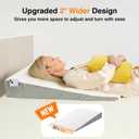 Vekkia 34" Extra-Long Wedge Pillow, Back & Arm Support, Bed Wedge Pillow for Sleeping After Surgery, Acid Reflux, Snoring Relief, Removable Washable Cover & Double Side Pockets, 5.5" Height, White