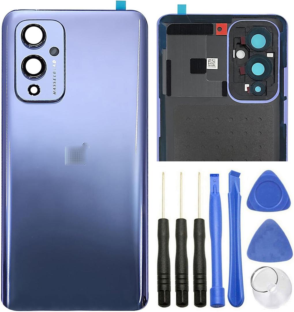 Ubrokeifixit for OnePlus 9 Housing Rear Panel Back Glass Door Cover Replacement for OnePlus 9 6.55"(NOT for 1+9R 6.55",NOT for 1+9 Pro 6.7") (1+9/Winter Mist)