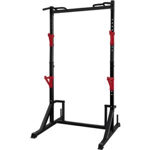 CANPA Multifunction Power Rack with Pull up Bar, Heavy Capacity and Adjustable Squat Stand Rack for Home Gym Equipment, Power Rack Cage (Black)