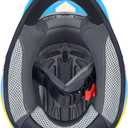 GLX GX623 Youth ATV/Dirt Bike Helmet Combo - Retro Blue, Large - DOT