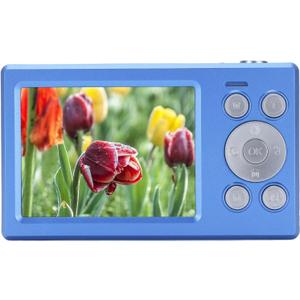 Autofocus Compact 1080P Digital Camera 48MP Portable Small Camera 16X Zoom 2.8 Inch Main Screen Travel (Blue)