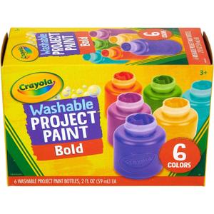 Crayola Washable Kids Paint (6ct), Assorted Bulk Paint Set for Kids, Essential Easter Basket Stuffer for Kids, Spring Craft & Art Supplies, Gift for Toddlers, Ages 3+