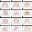 Ganeen 24 Pcs Inspirational Cosmetic Bags for Women Small Makeup Bag Makeup Pouch with Zipper Motivational Quotes for Women Coin Purse Girlfriends Coworkers Friends Gift(Motivational)