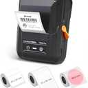 SUPVAN T50M Pro Bluetooth Label Maker Machine with 2 Tapes, Wide Waterproof Label, Versatile App with 40 Fonts and 450+ Icons, Inkless Labeler for Home, Kitchen, School, Office Organization, Black