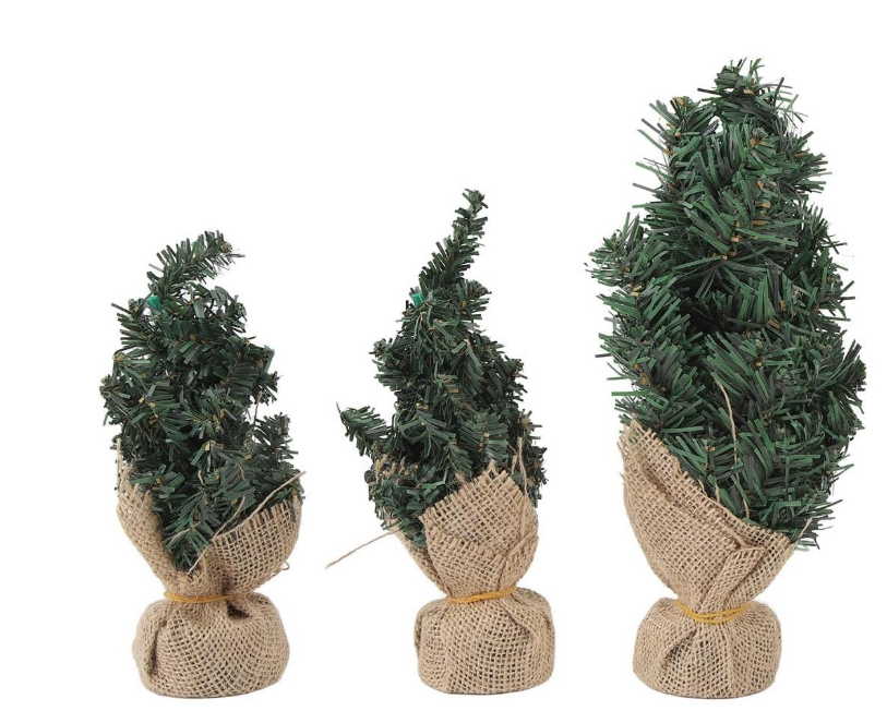 3 Pcs Mini Christmas Tree,Artificial Tabletop Holiday Christmas Tree Small Desktop Christmas Tree Home Decor