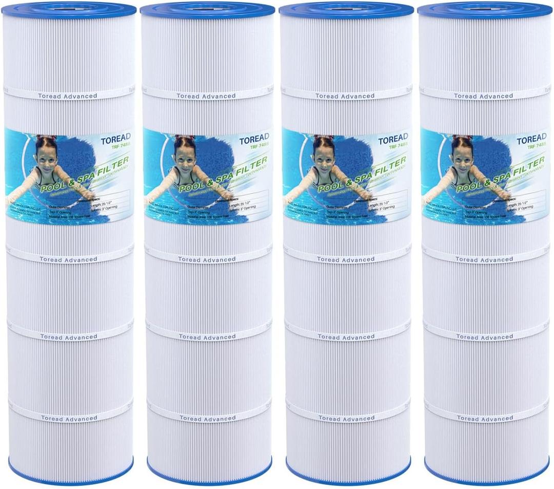 TOREAD PA106 Pool Filter Replaces Hayward CX880XRE, Ultral-A1, Unicel C-7488, Filbur FC-1226, FC-6430, Hayward SwimClear C4020, C4025, C4030, 4 X 106 sq. ft. Filter Cartridge 4 Pack