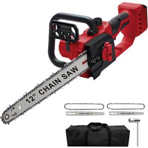 Chainsaw Cordless for Milwaukee M18 18V Battery, 10-Inch and 12-Inch 2-IN-1 Brushless Chainsaw for Wood Cutting, Tree Trimming 