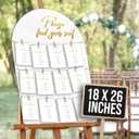 Stofinity Wedding Seating Chart Board Display for Wedding Reception - Rustic Seating Chart for Reception Display, Find Your Seat Sign Wood Board Decor Ideas