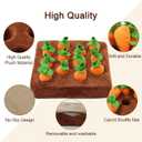 Interactive Dog ToysCarrot Snuffle Mat for Dogs Plush Puzzle Toys 2 in 1 Non-Slip Nosework Feed Games Pet Stress Relief with 12 Carrots