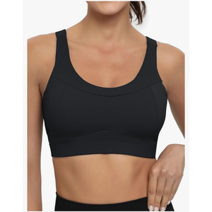 RUNNING GIRL High Impact Sports Bras for Women,Racerback Running Bra Workout Crop Tank Tops Longline Sports Bra Push up, M