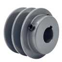 2AK25-3/4 Double Groove Sheaves,v Belt Pulley 3/4 inch bore 2.55" OD,Motor Pulley cast Iron for A AX 3L 4L V-Belts,2AK2534 Pulley
