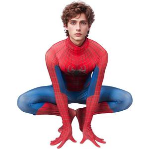 Adult Onesie Bodysuit Halloween Superhero Cosplay Costume Zentai Jumpsuit with Mask L