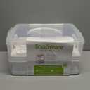 Snapware (2-Layer, 24 Cupcakes Plastic Detachable Cupcake Carrier Storage Container With Lid and Handle, Freezer Dishwasher Microwave Safe (14.25" L x 10.5" W)