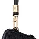 Crossbody Zipper Wallet Phone Case for iPhone 14 Pro Max, Premium Vegan Leather RFID Blocking Card Slot Holder Case with Removable Crossbody/Wrist Strap-Black