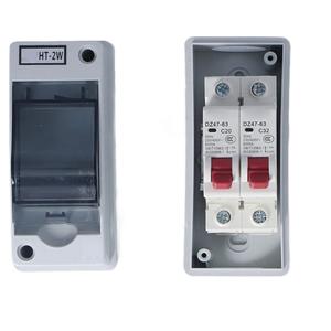 Distribution Box Outdoor Breaker Box IP65 2 Way Flame Retardant MCB C Type Distribution Case, Distribution Box (20A 32A)