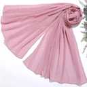 Geyoga Hijab Scarf for Women Soft Chiffon Rhinestone Long Scarf Shawl Fashion Muslim Hijab Head Wrap Scarves (Pink)