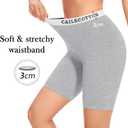 CAILECOTTON Womens Boxer Briefs Underwear Plus Size Boxer Briefs Full Coverage Super Soft Sexy Panties 3 Pack Grey