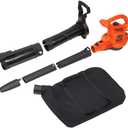 BLACK+DECKER Corded Leaf Blower Leaf Vacuum and Leaf Mulcher 3-in-1, Up to 230 MPH, 12 Amp Handheld Blower and Vacuum Combo (BV3600)