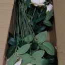 30 PCS Fake Champagne Roses, Artificial Flowers Bulk Realistic Silk Faux Rose with Stems for Wedding Decorations, Bridal Bouquets, Mother's Day Thanksgiving DIY Floral and Home Decor