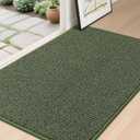 BEQHAUSE Dirt Trapper Door Mat 32" x 48", Non-Slip Washable Doormats Entrance Mat, Dirt Resistant and Absorbent Welcome Mat, Low Profile Floor Mats for Front Back Door and Entryway, Green