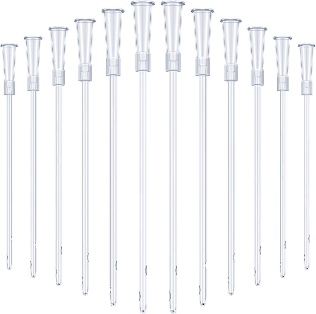 White PVC Replacement Tube Supplies Colon Tubes Kit Clear Replacements Hose with Flexible Rounded End for Smooth Insert Catheters for Women Men FR12 (30 Pieces)