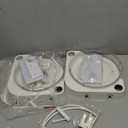 360 Rotating Corner Shower Caddy (2-Pack) - Lazy Susan Bathroom Organizer with Hooks, No-Drill Adhesive Mount for Shower, Kitchen, RV, Space-Saving ABS Plastic Shower Shelf (Black)