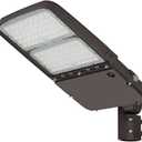 300W LED Parking Lot Light with Dusk to Dawn Photocell, Outdoor LED Pole Lights with Slipfitter, 45000LM 150LM/W 5000K 100-277V IP65 Dimmable, Power Selectable (300W/240W/200W) ETL