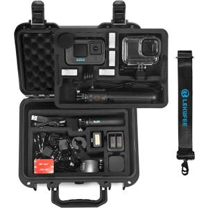 Lekufee Waterproof Hard Case Compatible with Gopro Hero 13/12/11/10/9/8/Media Mod/Gopro Volta/Creator Edition/Action Camera and Accessories(Case Only)