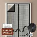 Yotache Magnetic Screen Door Fits 30x80 Inch Doors, Screen Size 32"x81", Reinforced Screen Mesh with Full Strip Magnets for Front/Back Patio Single Sliding Door
