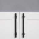 10-Pack 3-3/4 Inch Hole Center Matte Black Cabinet Pulls Solid Heavy Duty Cabinet Pull is Suitable for Drawers Dressers Handles Kitchens Bathroom cabinets
