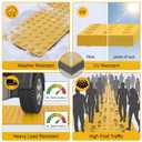 Colingmill Tactile Warning Pad, Anti-Slip ADA Warning Pads, 2x4 ft Vibrant Yellow PVC, Strip & Stick Adhesive Backing for Outdoor Steps, Ramps, Transit Platforms