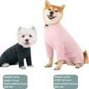 Dog Fleece Onesie for Cold Winter, Stretchy Dog Winter Bodysuit Adjustable Puppies Jumpsuit Doggie Pajamas Pet Clothes, Dark Green, 2X-Large