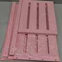 Suzile Wooden Baby Shower Crate Closet Wood Basket for Gifts with Handle Boy Girl Clothes Gender Reveal Storage Box for Newborn New Parent(Pink)