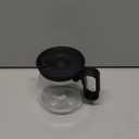 Coffee Mug in Coffee Pot Shape 4 Tall  Compact 16 Oz Glass Carafe Design with Sip Lid | Fun Gift for Java Lovers | Cute, Compact Novelty Joe Mug Small Size Cute Carafe Shaped - Size 4" H x 3.75" W