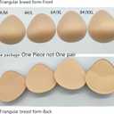 CYTMTZGA Cotton Mastectomy Breast Prosthesis Breast Forms Bra Insert Pads Light-weight Ventilation Sponge Boobs, Beige, Tr8XXL