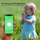 1Pack Kids Wristband for AirTag, Nylon Watch Band GPS Tracker Holder Protective Case Compatible with Apple Air Tag, Adjustable Anti-lost Bracelet for Toddler Baby Children Elders (RainbowA)